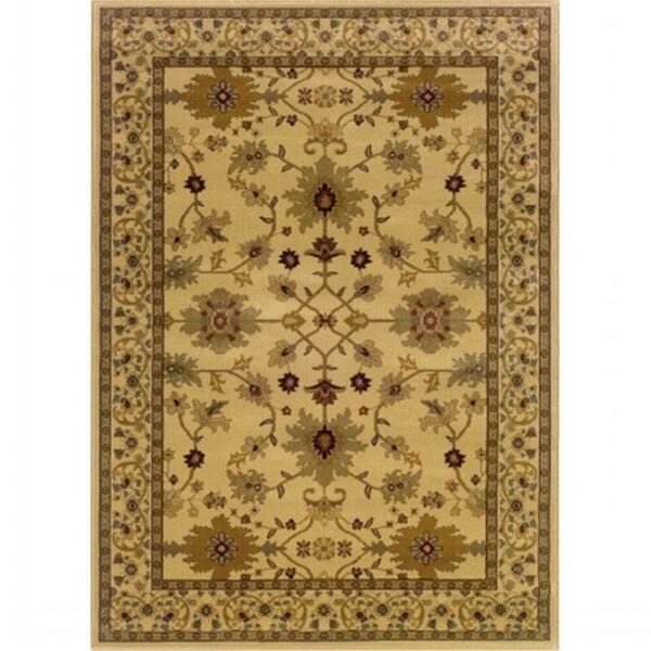 Sphinx By Oriental Weavers Area Rugs, Amelia 568J6 3X5 Rectangle - Ivory/ Green-Polypropylene A568J6076135ST